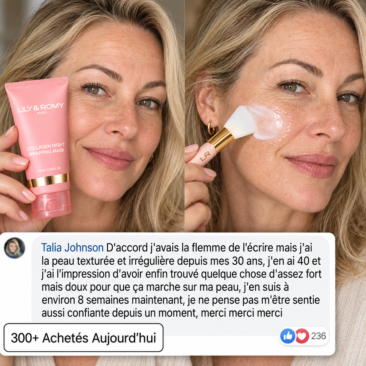 MASQUE DE NUIT ANTI-AGE AU BIO-COLLAGÈNE