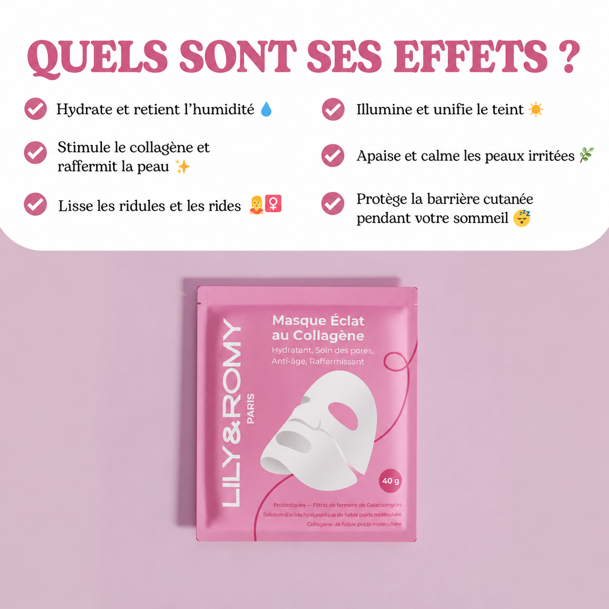 Le masque de Lily — hydratation, fermeté, lissage et éclat