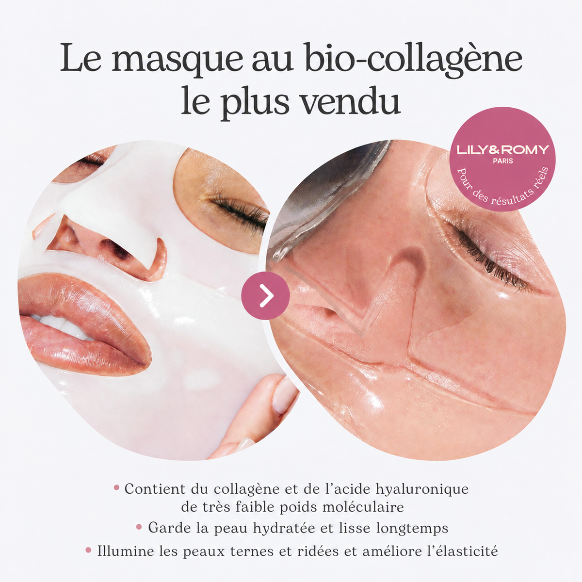 Le masque de Lily — masque au bio-collagène et à l’acide hyaluronique