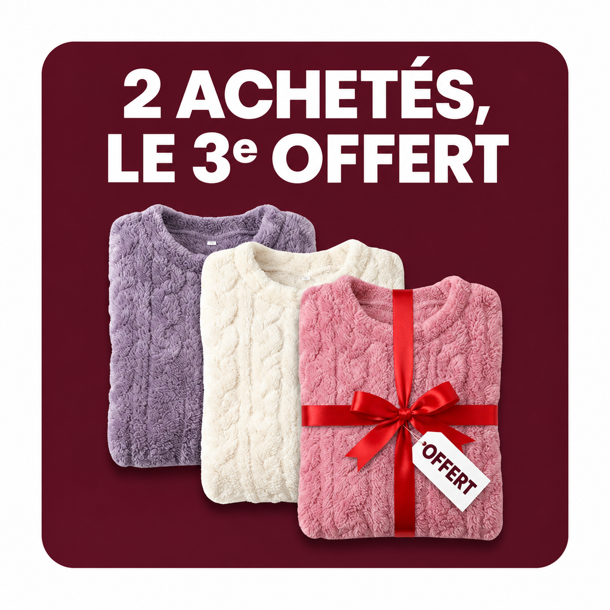 Pyjamas Cosy — 2 achetés, le troisième offert